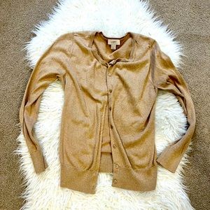Gold LOFT cardigan size M